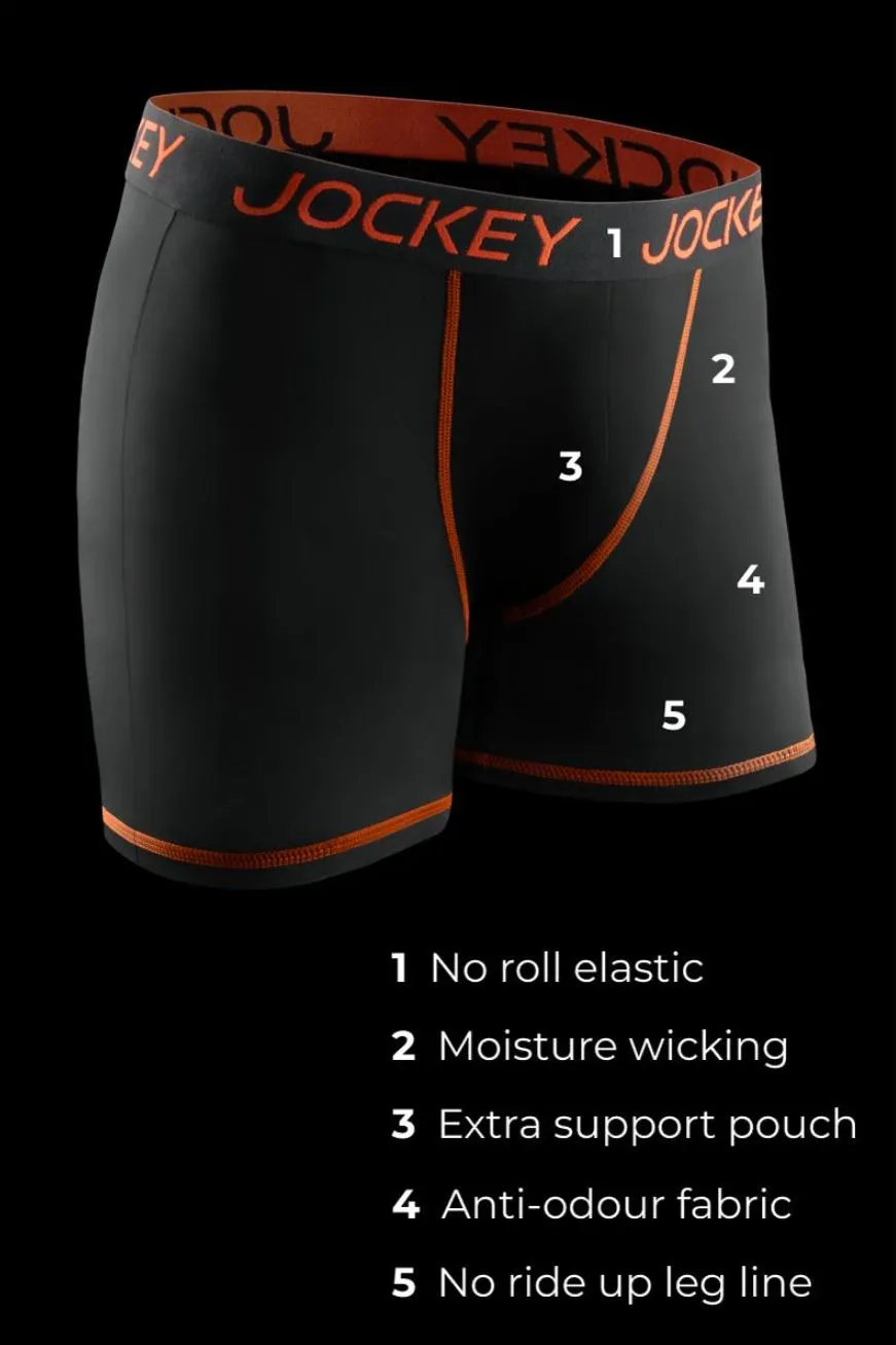 12 X Mens Jockey Performance Active Micro Trunks Black Underwear