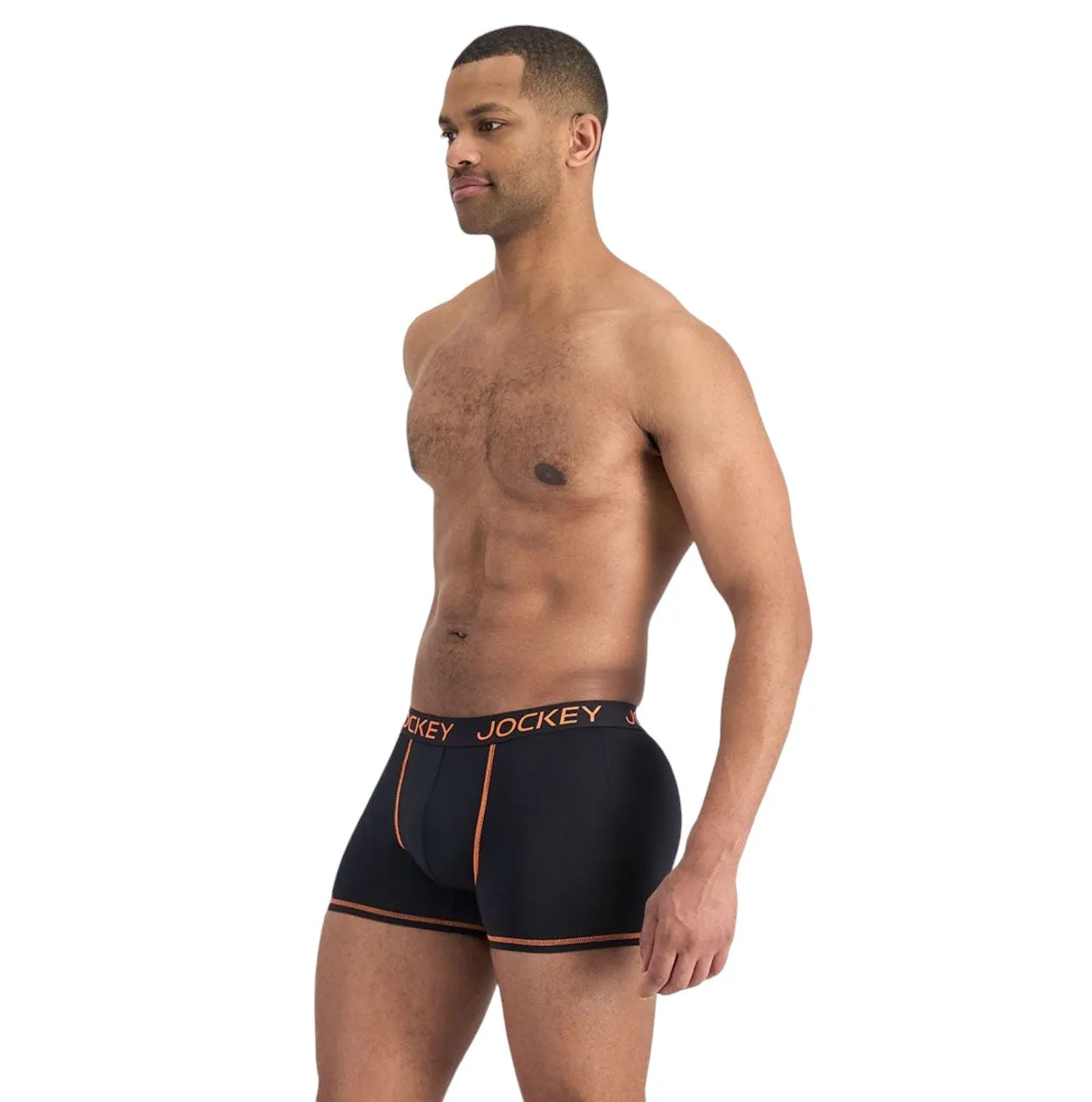 12 X Mens Jockey Performance Active Micro Trunks Black Underwear