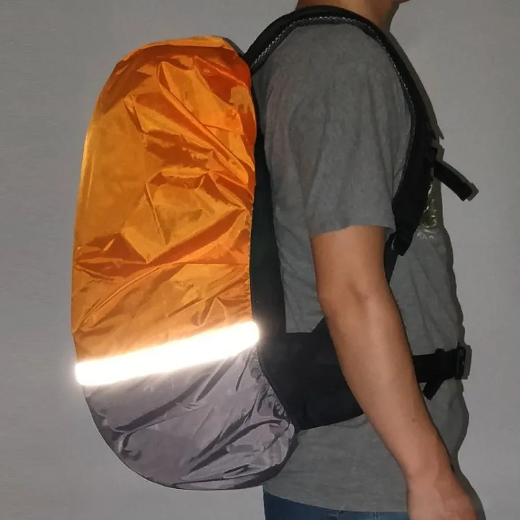 2 PCS Outdoor Mountaineering Color Matching Luminous Backpack Rain Cover, Size: S 18-30L(Gray   Blue)