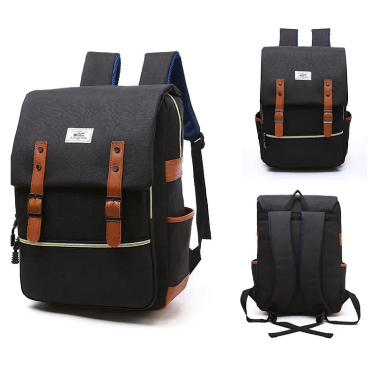 203 Outdoor Travel Shoulders Bag Computer Backpack with External USB Charging Port(Black)