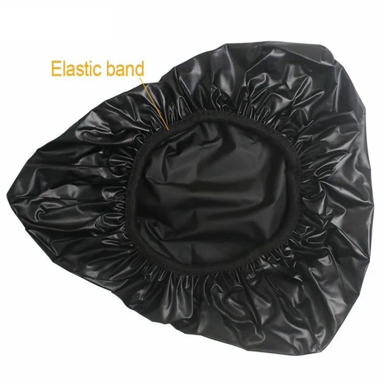 2pcs Bicycle Saddle Waterproof Cover Bicycle Seat PVC Waterproof Seat Cover Hot Pressed Rain Cover, Size: Large(Black)