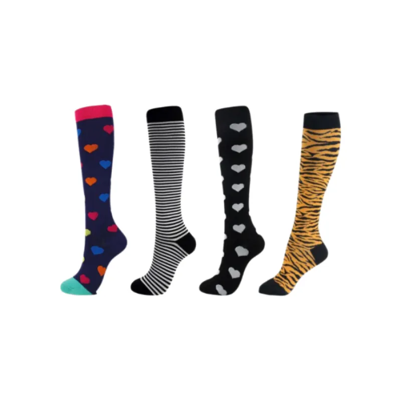 4 Styles Unisex Knee-High Compression Socks