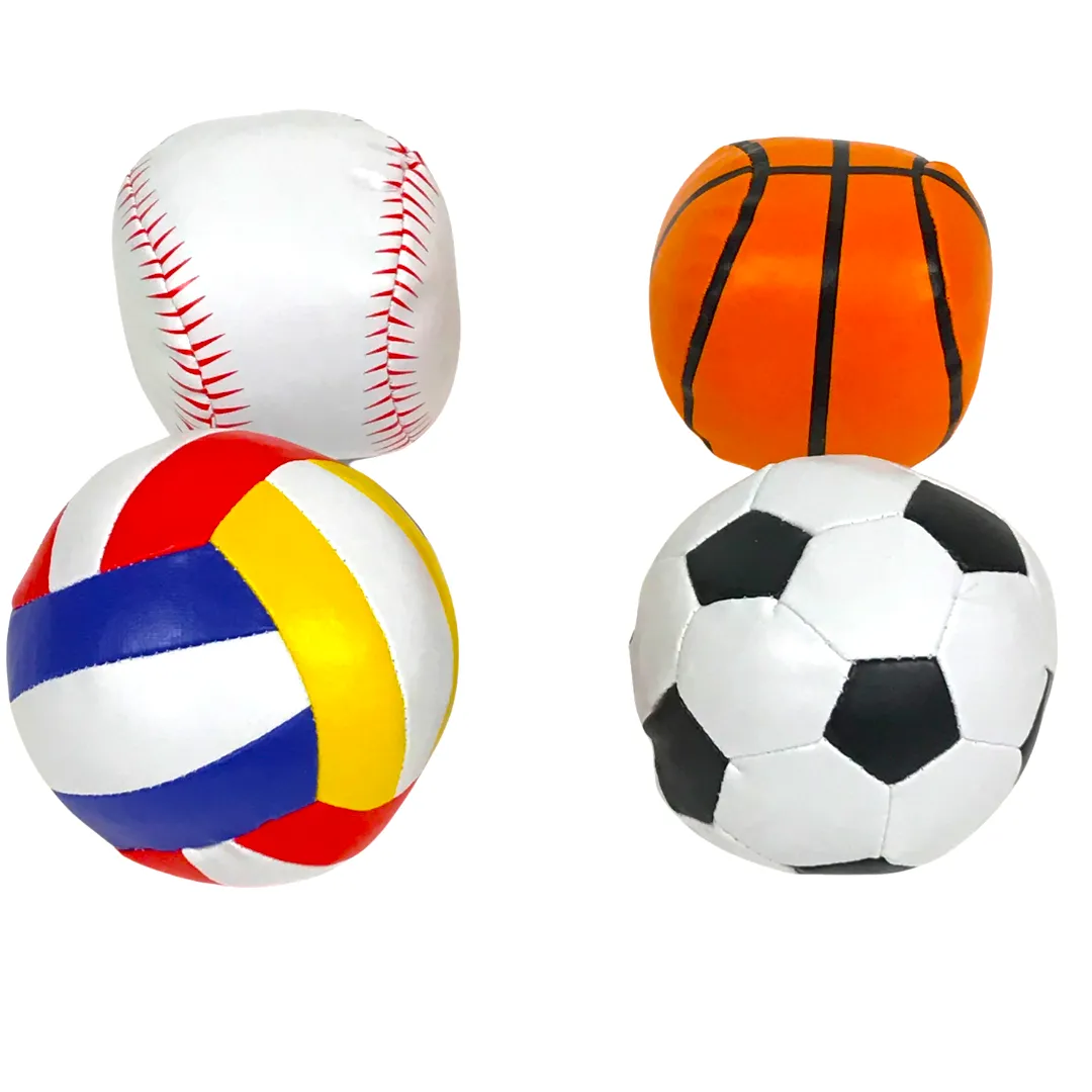 4" Vinyl Sports Ball - Assorted Styles (Dozen)