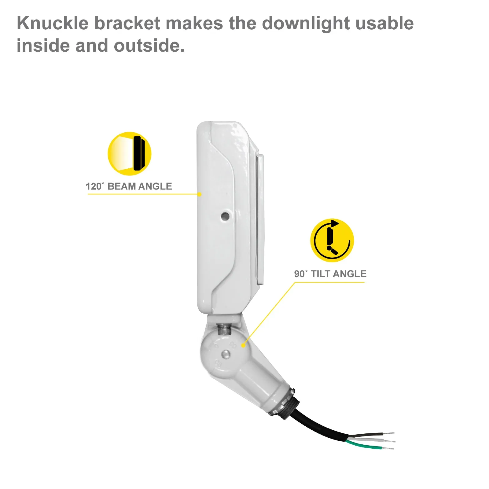 50W LED Flood Lights Outdoor Security Lighting - Waterproof - 3CCT 3000K-5000K - 7050LM - Knuckle Mount