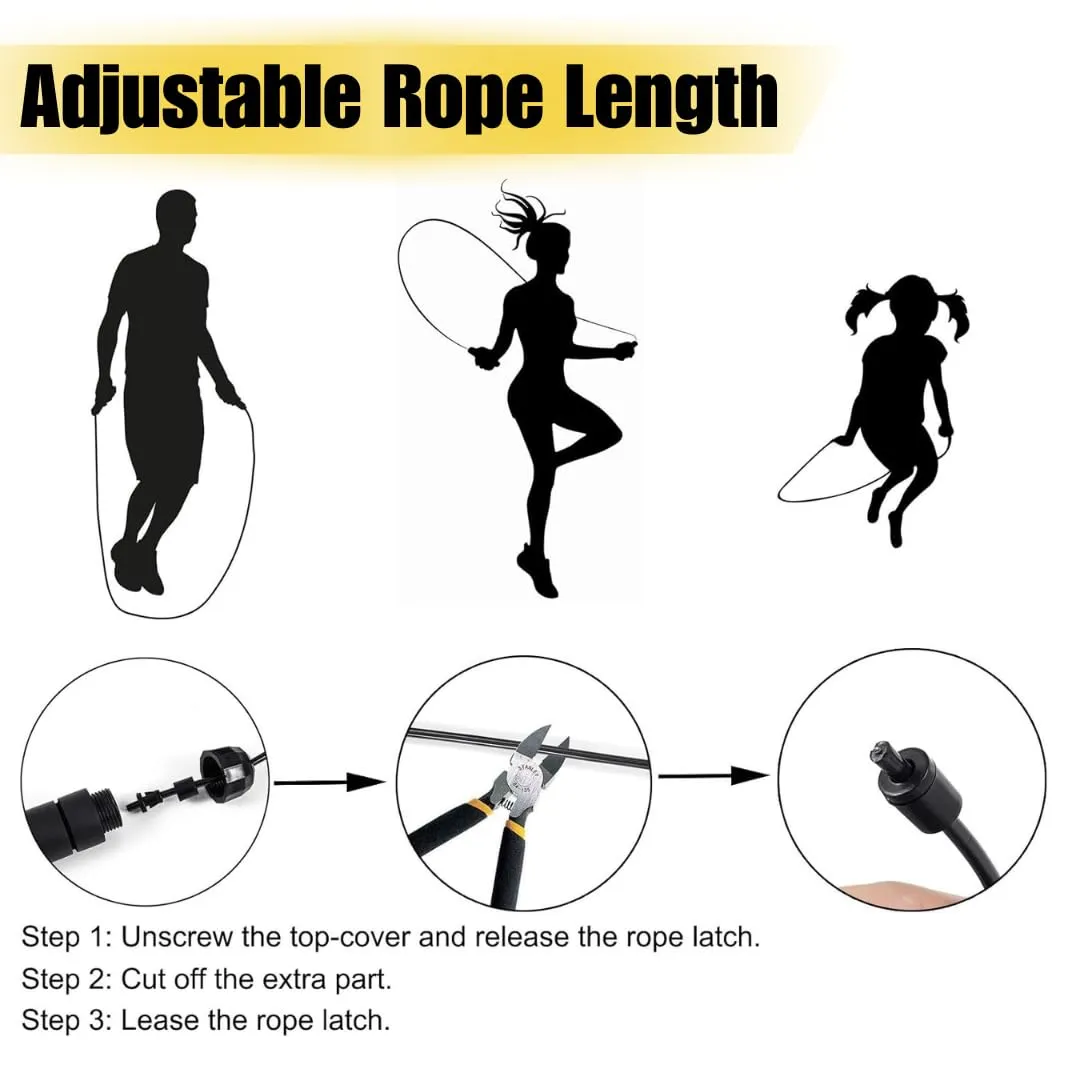 Abb Initio Gym Skipping Rope For Men & Women Adjustable Jumping Rope For Men Gym Rope/Exercise Rope For Men Workout, Green