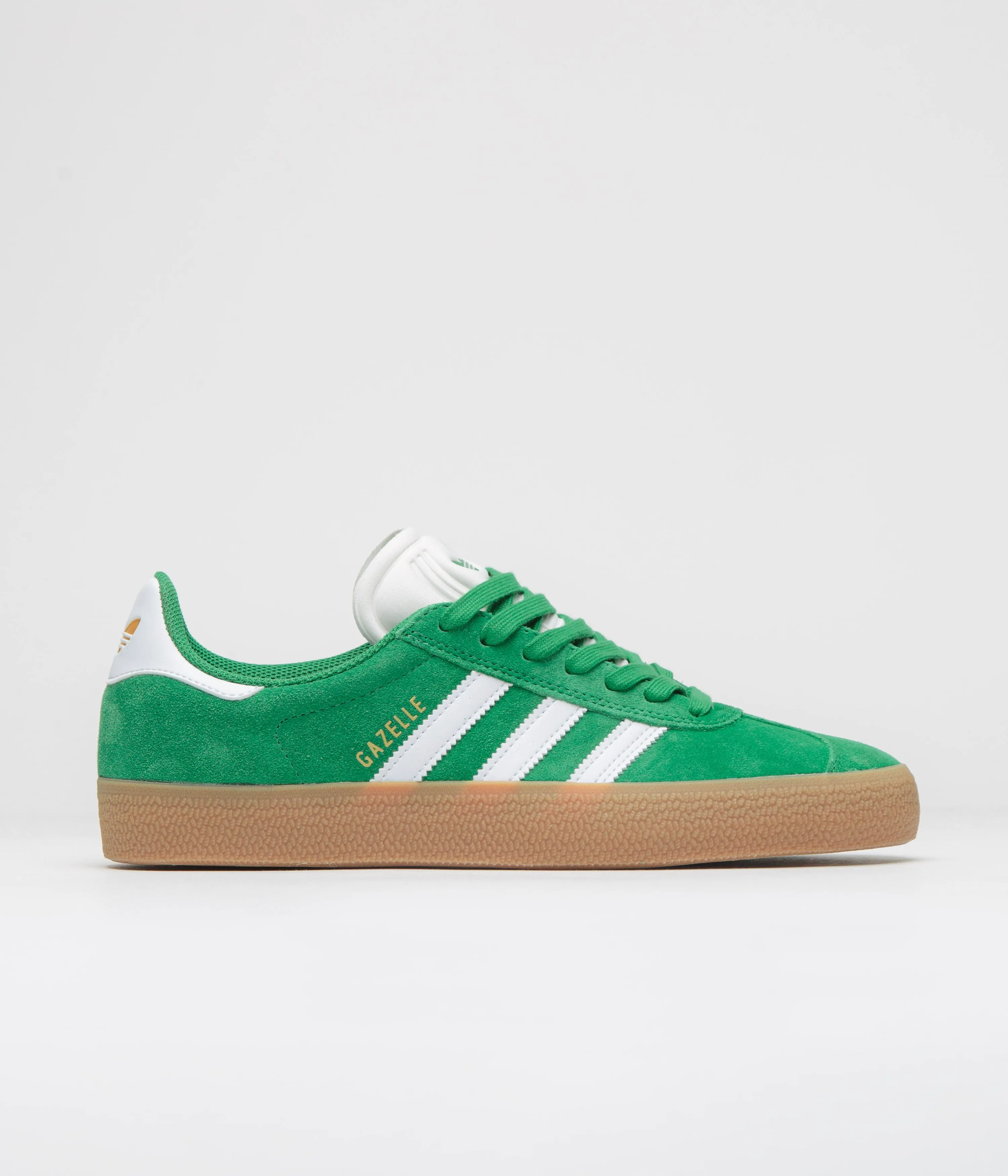 Adidas Gazelle ADV Shoes - Green / Cloud White / Gold Metallic