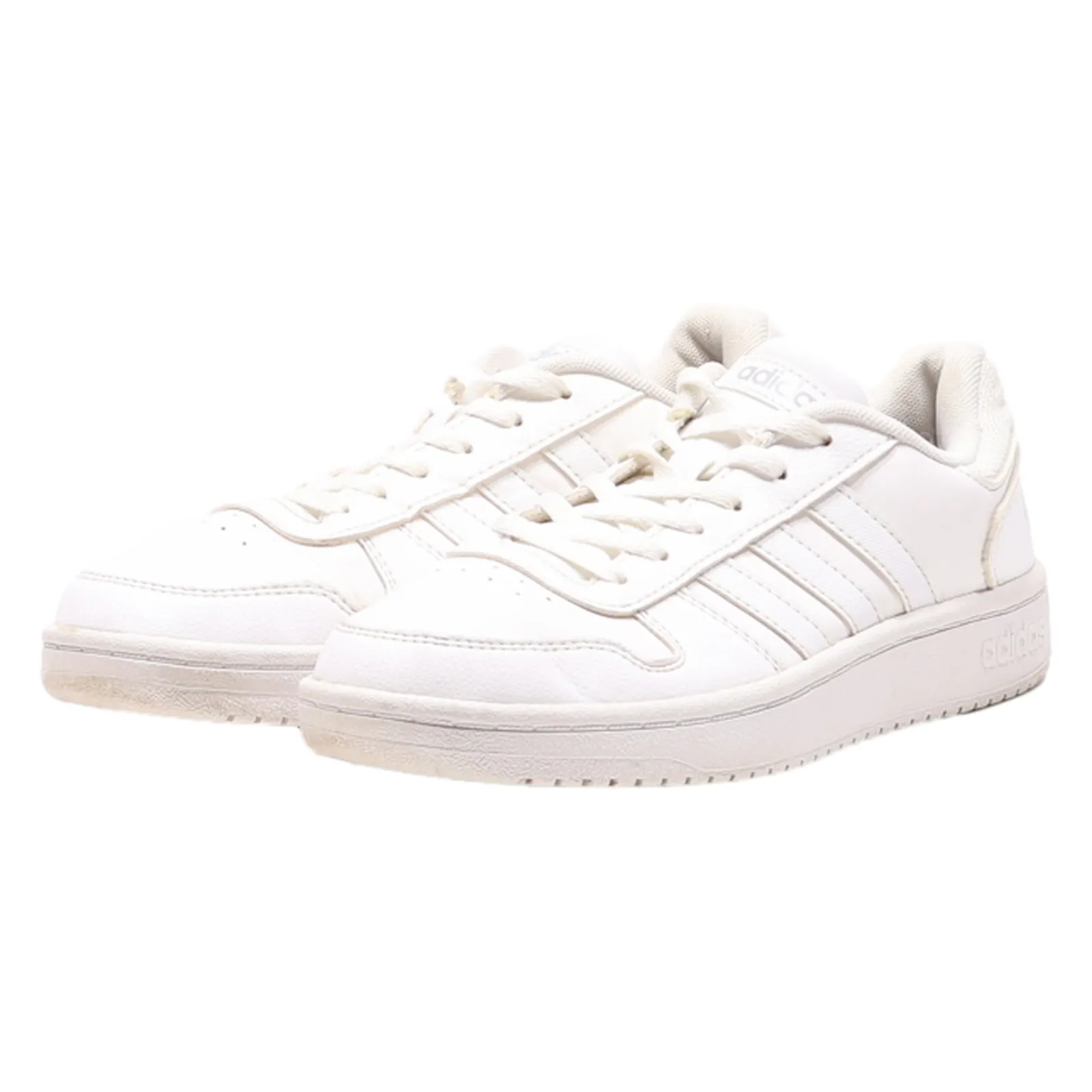 ADIDAS Hoops 2.0 2020 Sneaker Trainers White Leather Womens UK 4.5