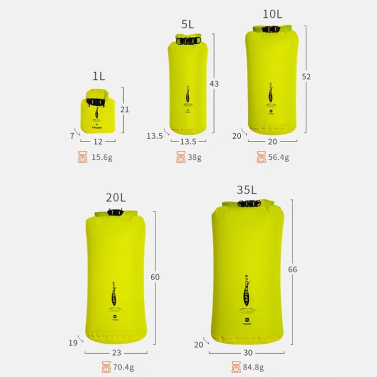 AFISHTOUR Outdoor Bunch Storage Bag Multi-Function Light Thin Waterproof Storage Bag, Size: 35L(Yellow)