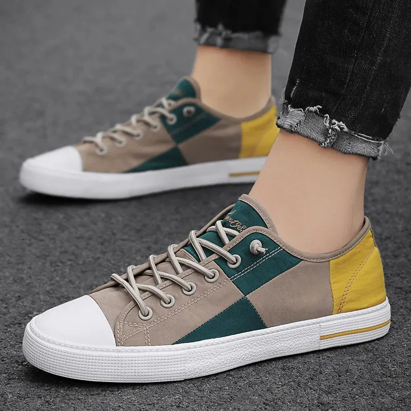 Aidase Men Sneakers Casual Shoes Men Flat Brand Fashion Canvas Shoes Comfortable Driving Tennis Sports Shoes Student