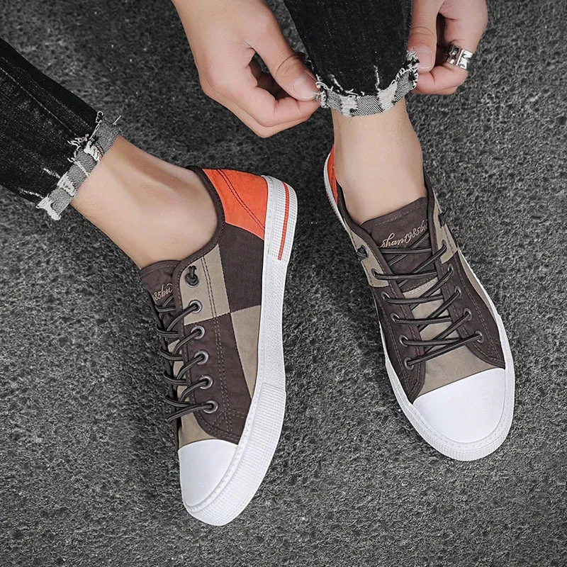 Aidase Men Sneakers Casual Shoes Men Flat Brand Fashion Canvas Shoes Comfortable Driving Tennis Sports Shoes Student