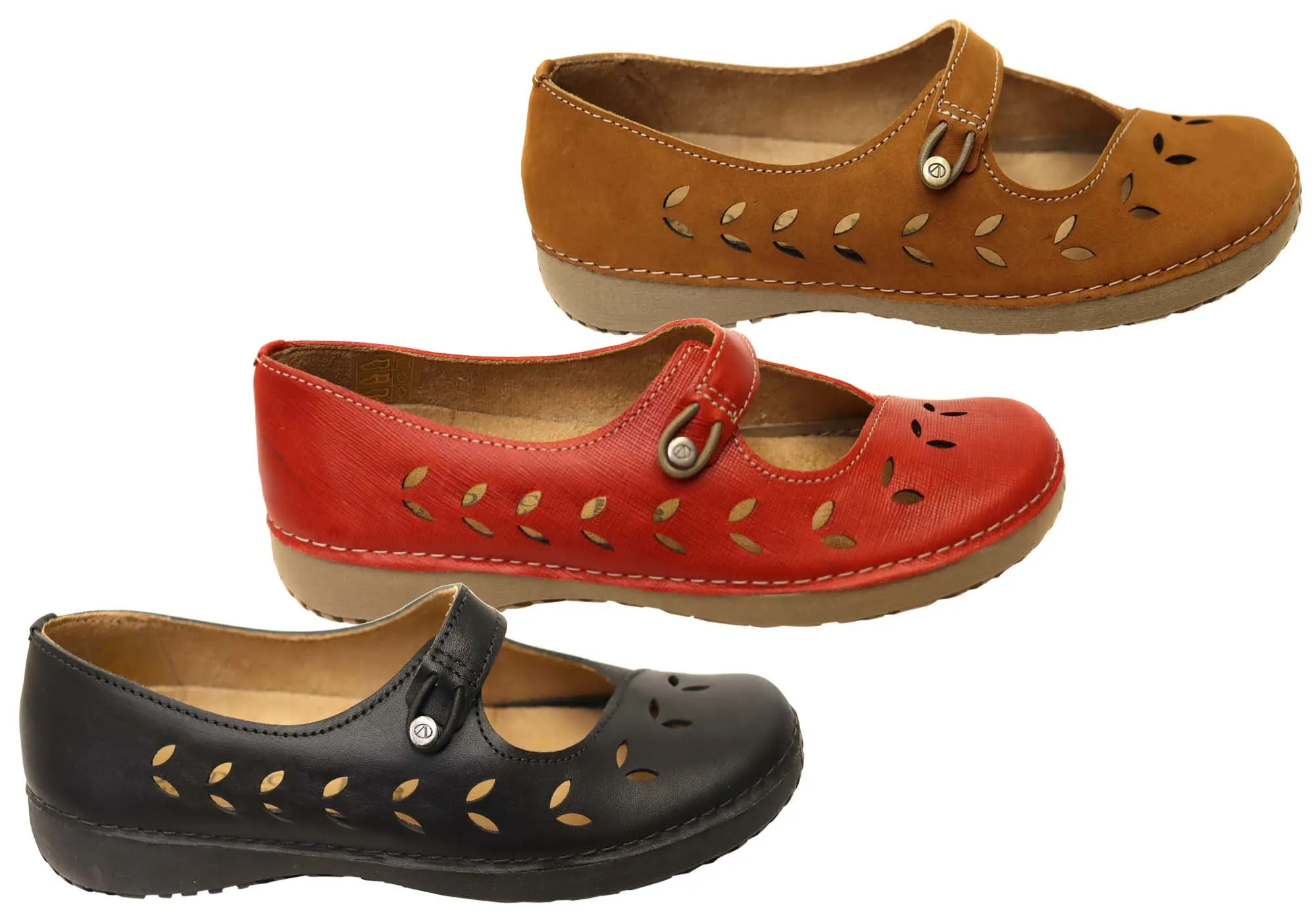 Andacco Kezia Womens Comfortable Leather Shoes Made In Brazil