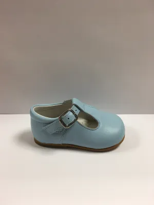 Andanines Boys Baby Blue Leather T-Bar Shoes