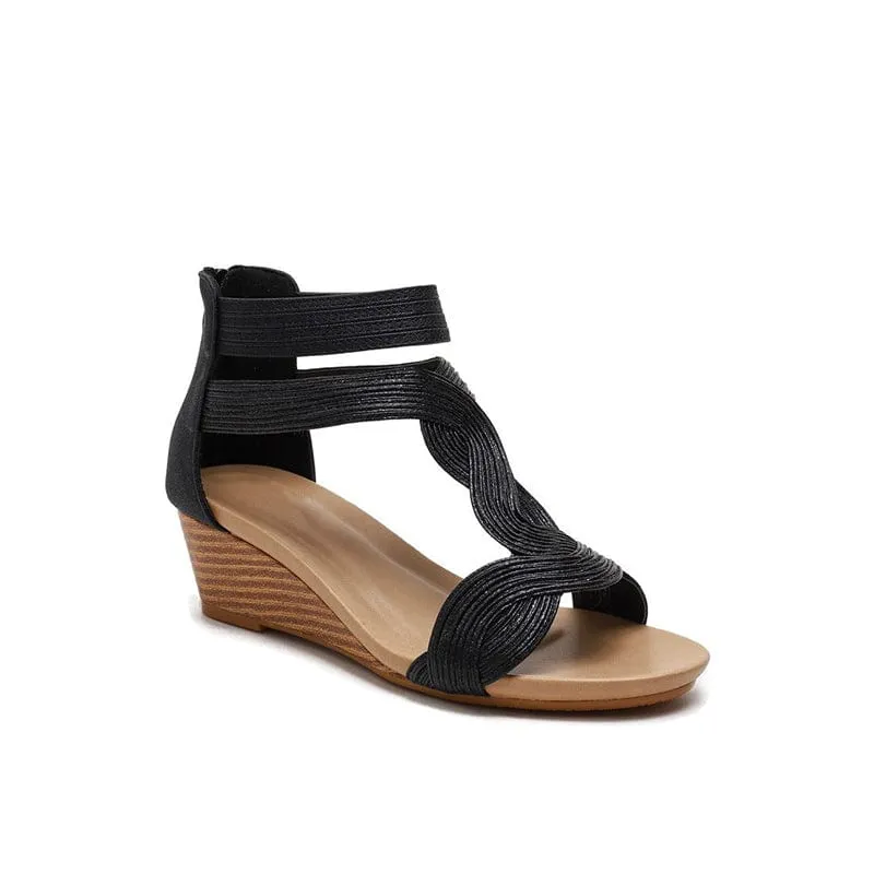 Ankle-strap Wedge Sandals