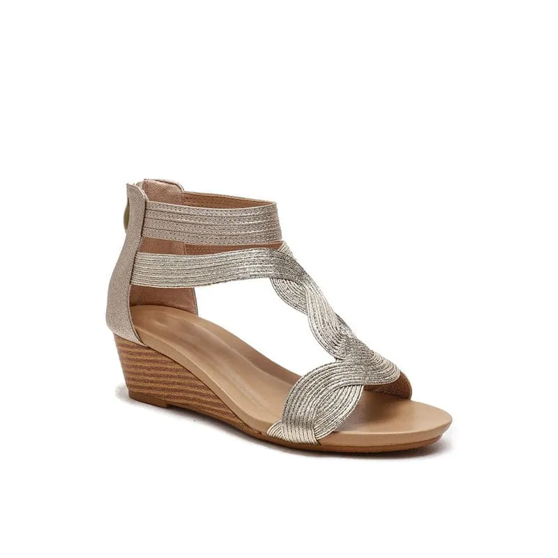 Ankle-strap Wedge Sandals