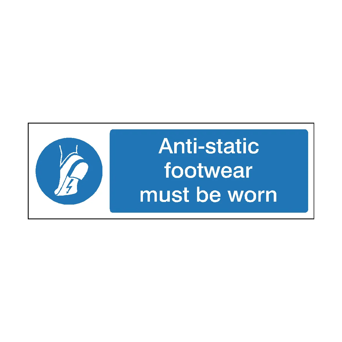 Anti-Static Footwear Must Be Worn Sign Landscape