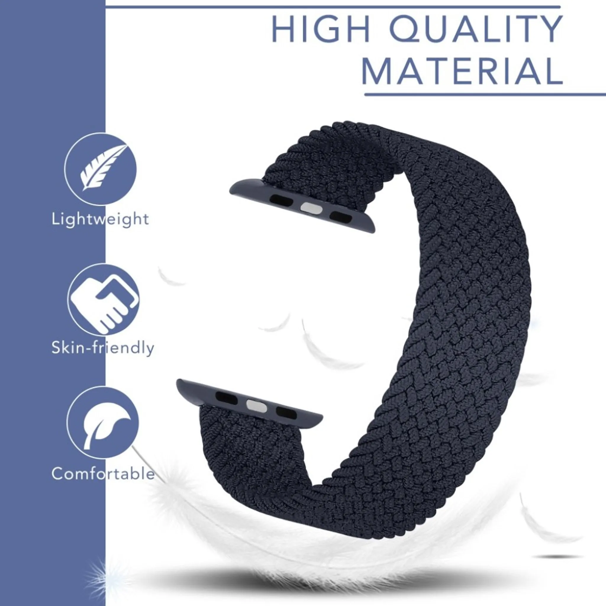 Apple Watch Series 6 / 5 40mm braid themed watch band - Dark Blue