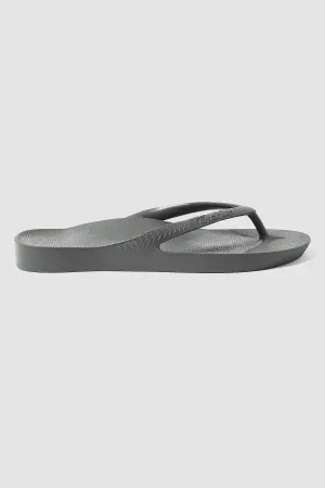 Archies Footwear Arch Support Thong Charcoal