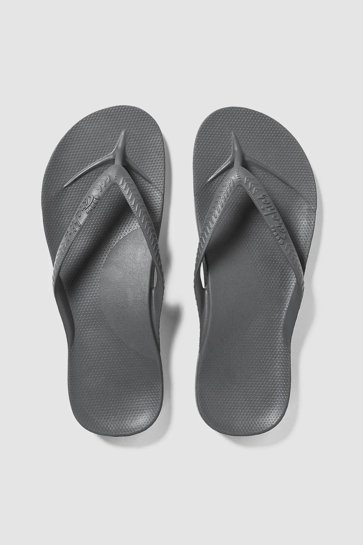 Archies Footwear Arch Support Thong Charcoal