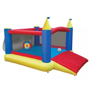 Banzai Slide 'n Score Outdoor Activity Bouncer Inflatable Bounce House w/ Games