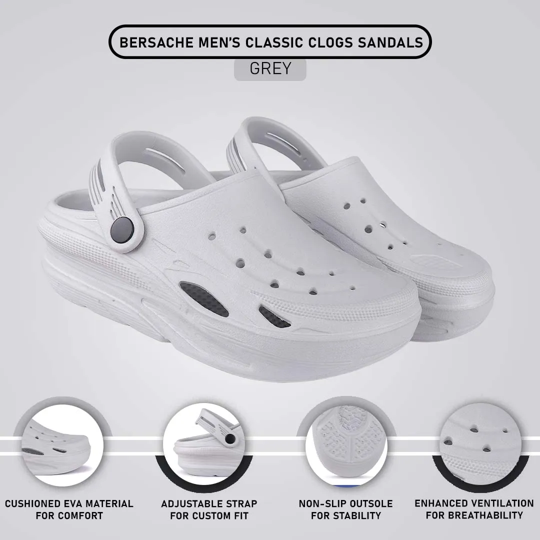 Bersache Extra Soft Classic Casual with  Regular wear with Ultra Soft & Flexibility Technology Clogs for Men's & Boy's 6058-white