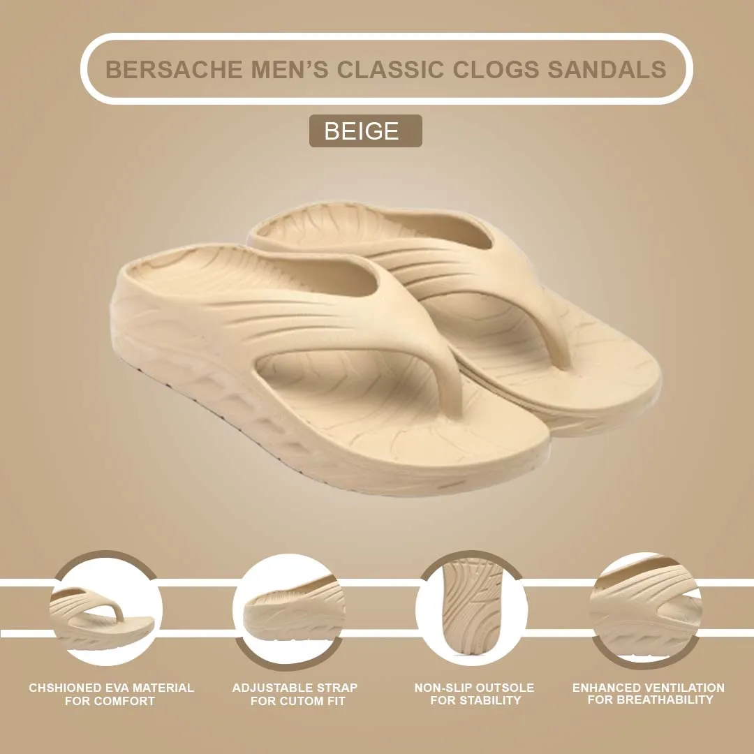 Bersache Extra Soft Classic Casual with  Regular wear with Ultra Soft & Flexibility Technology Clog's for Men's & Boy's (6095-Beige)