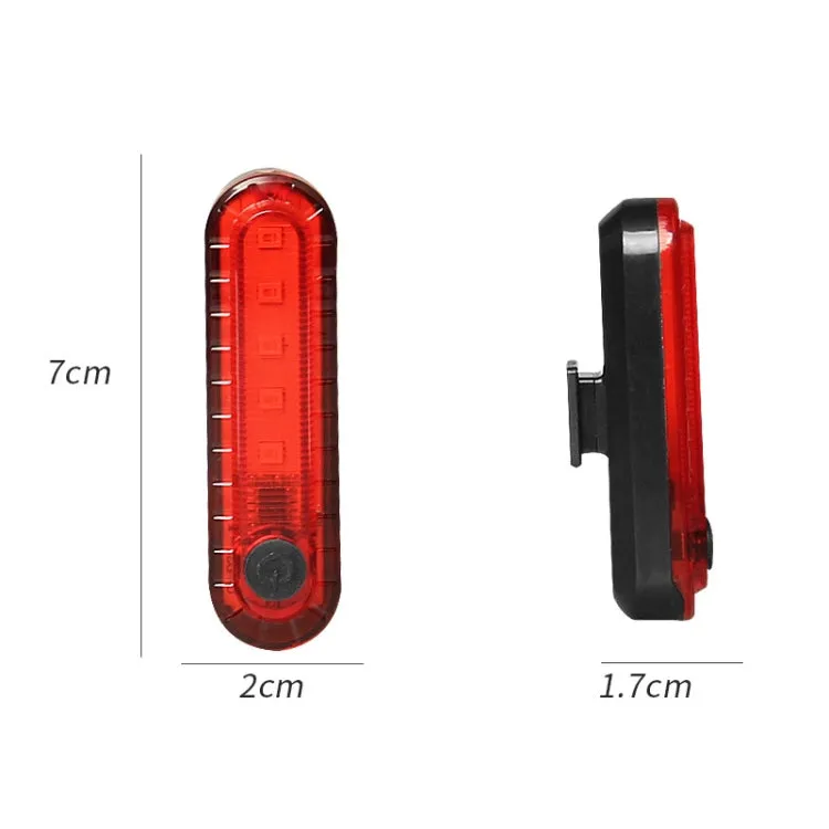 Bicycle Charging Waterproof Warning Light(Red)