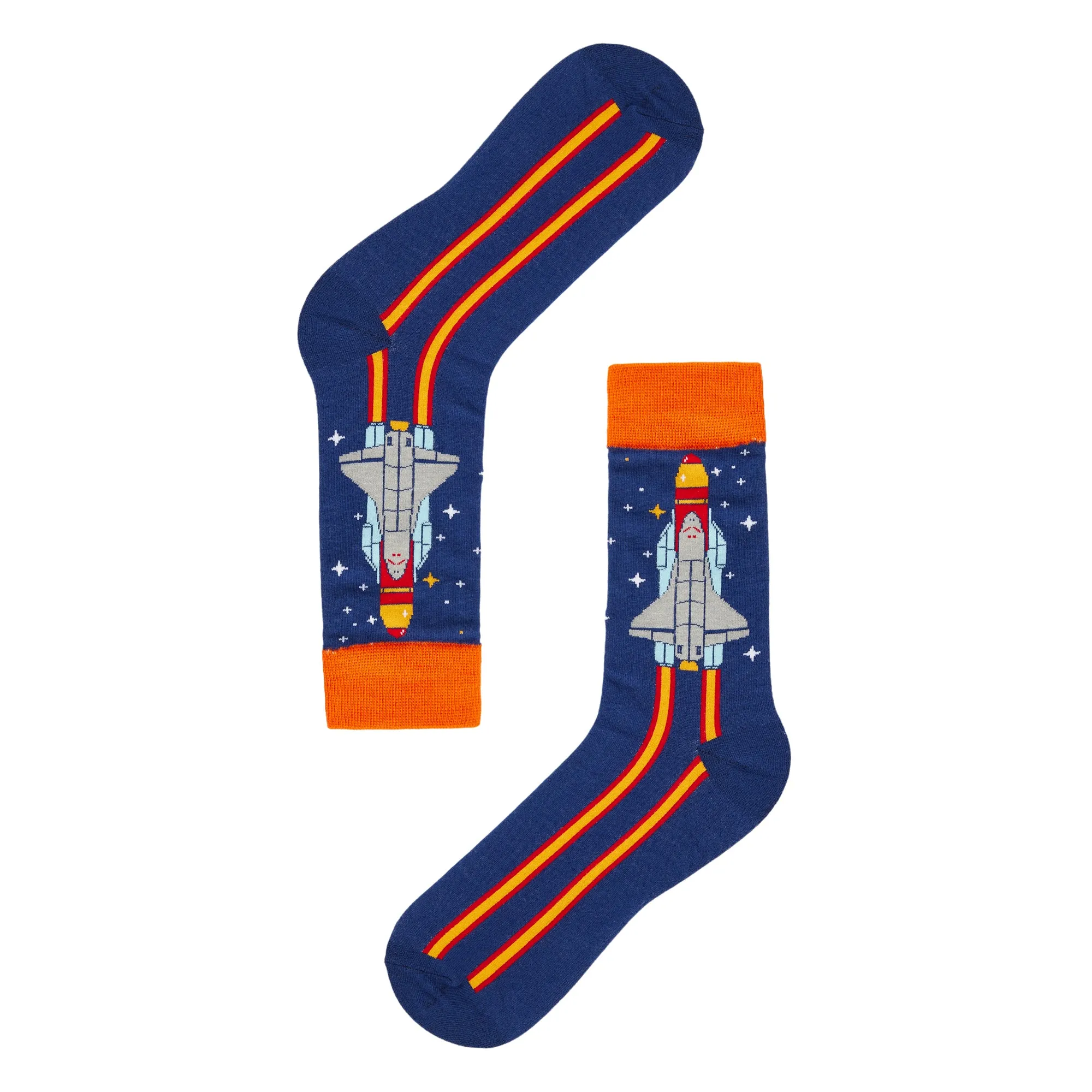 Blast Off Printed Crew Length Socks