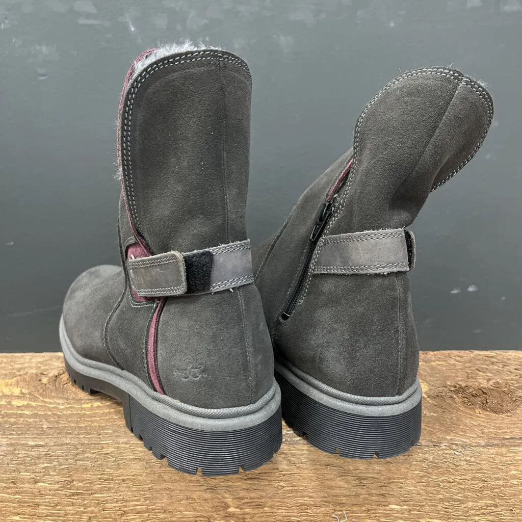 Bos & Co - Women's Aden Fleece-Lined Boots - MSRP comp $300: Grey/Purple-women-W8