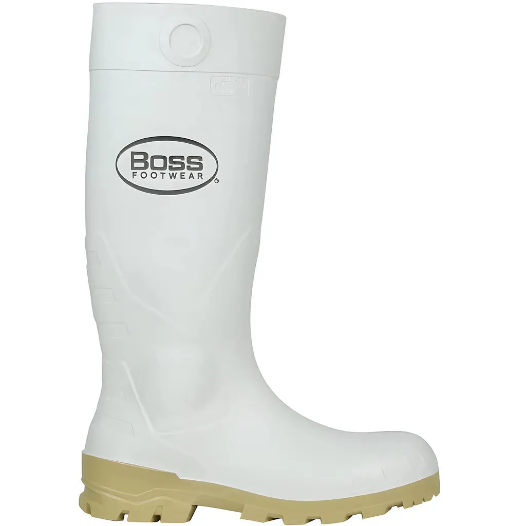 Boss 382-910/7 16" White PVC Steel Toe Boot