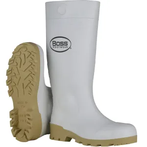 Boss 382-910/7 16" White PVC Steel Toe Boot