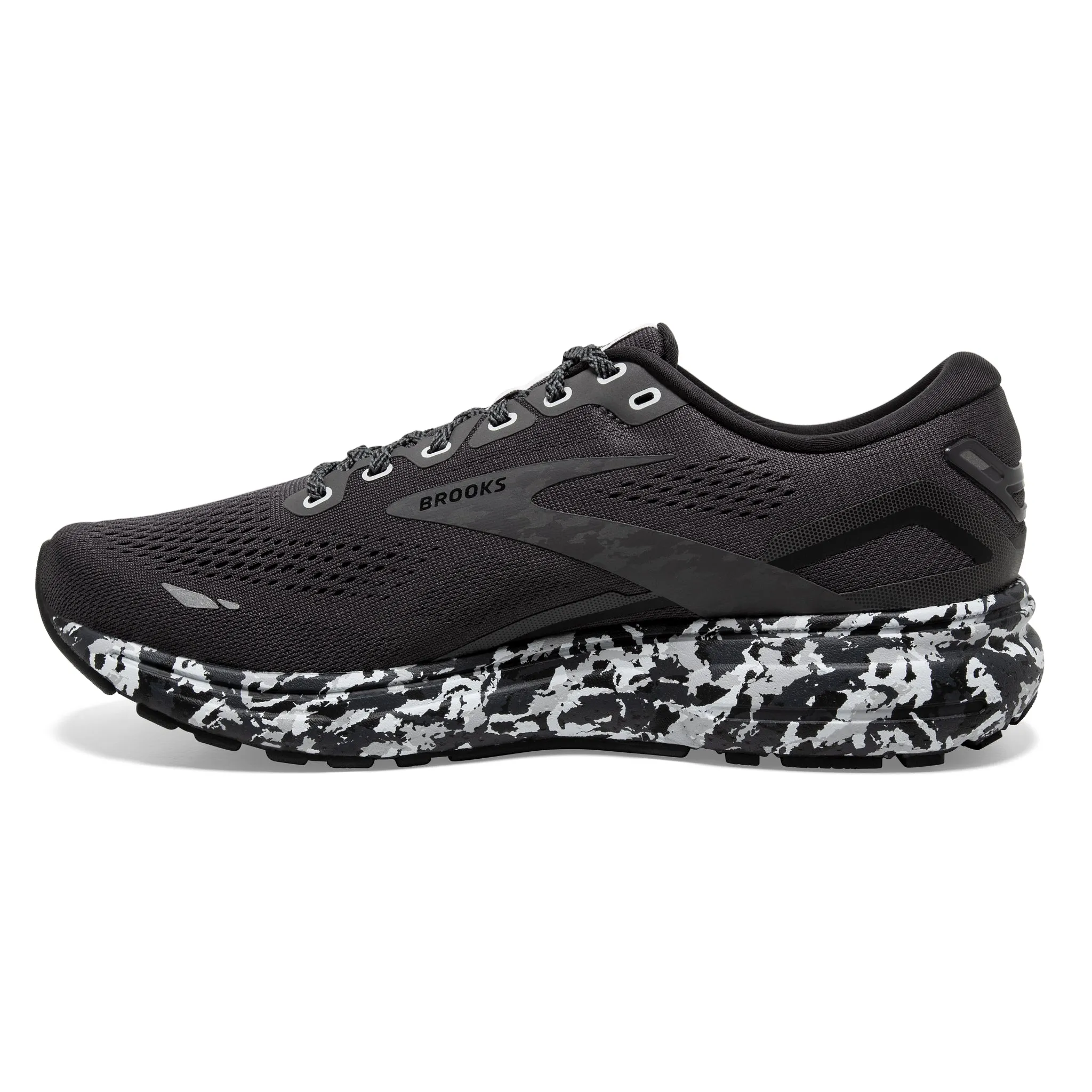 Brooks Men's 110393 004 Ghost 15 Ebony Black Oyster Cushion Neutral Running Shoes