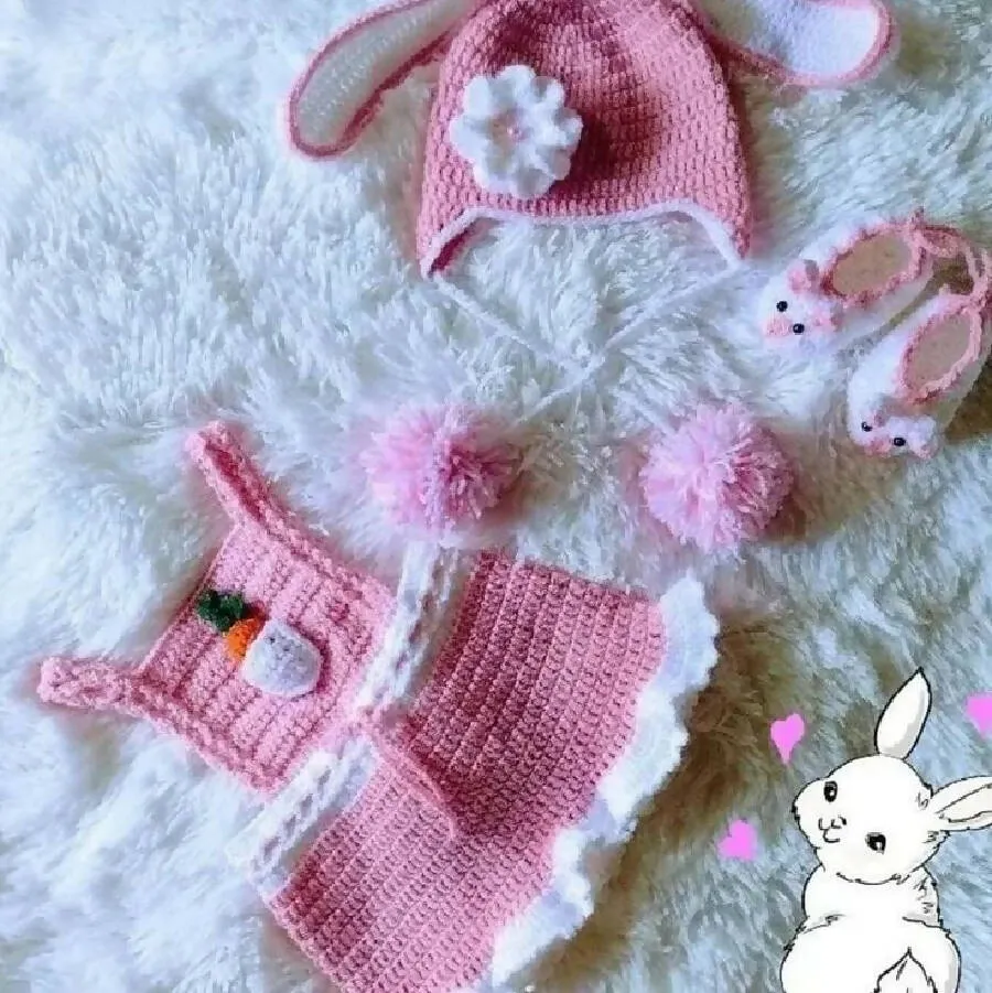 Classy Handmade Touch Crochet Girl Set (3pcs)