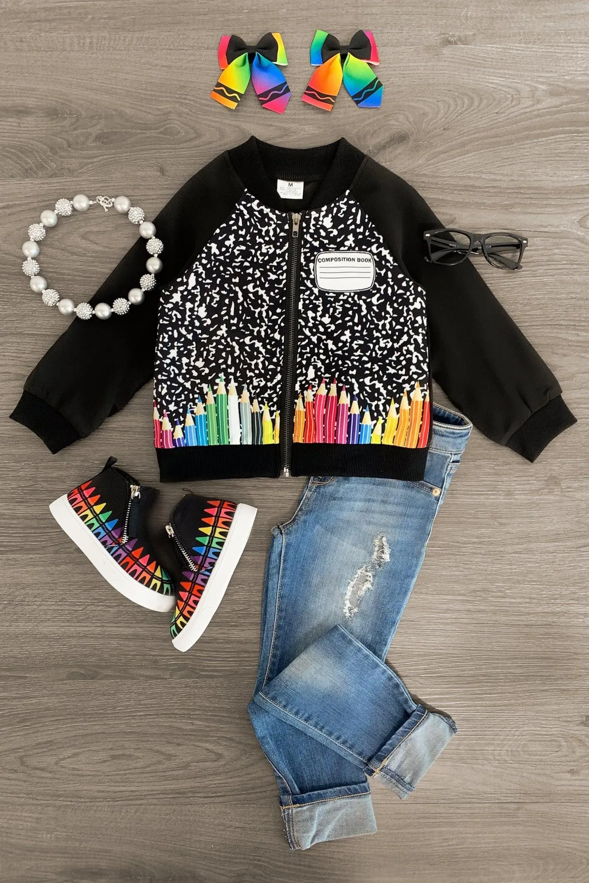 Composition Book Bomber Jacket