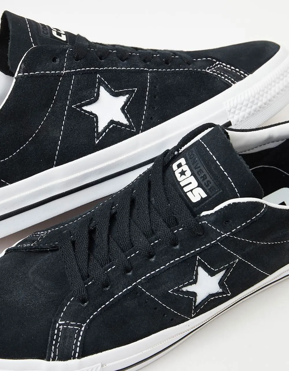 Converse One Star Pro Ox Skate Shoes - Black/White/White