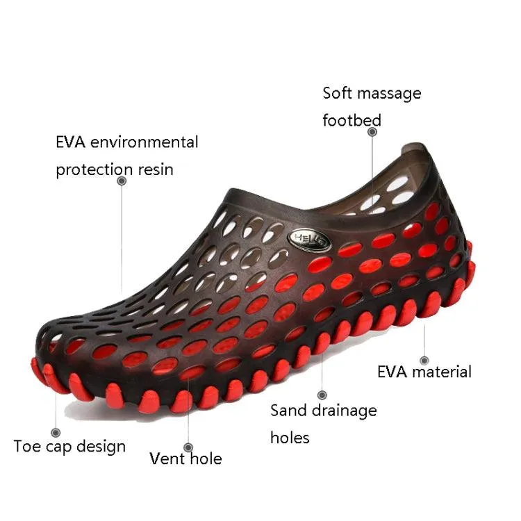 Couples' Breathable PVC   EVA Wading Beach Slippers with Anti-Slip Design