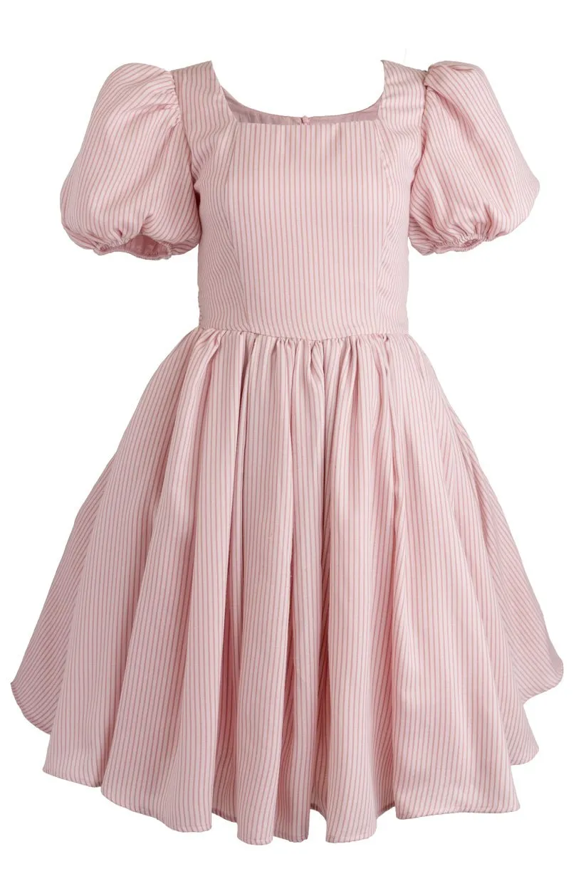 Cupcake Dress in Pink Stripe - FINAL SALE