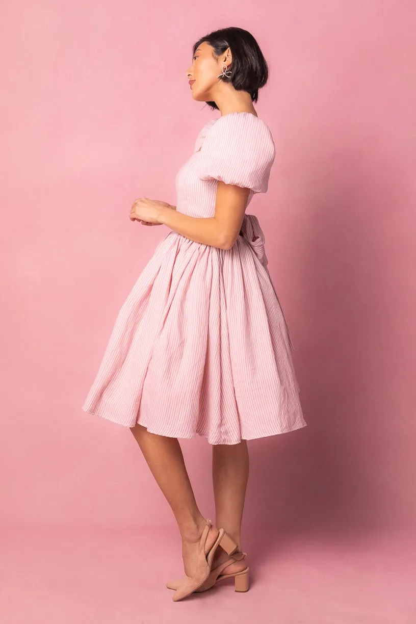 Cupcake Dress in Pink Stripe - FINAL SALE