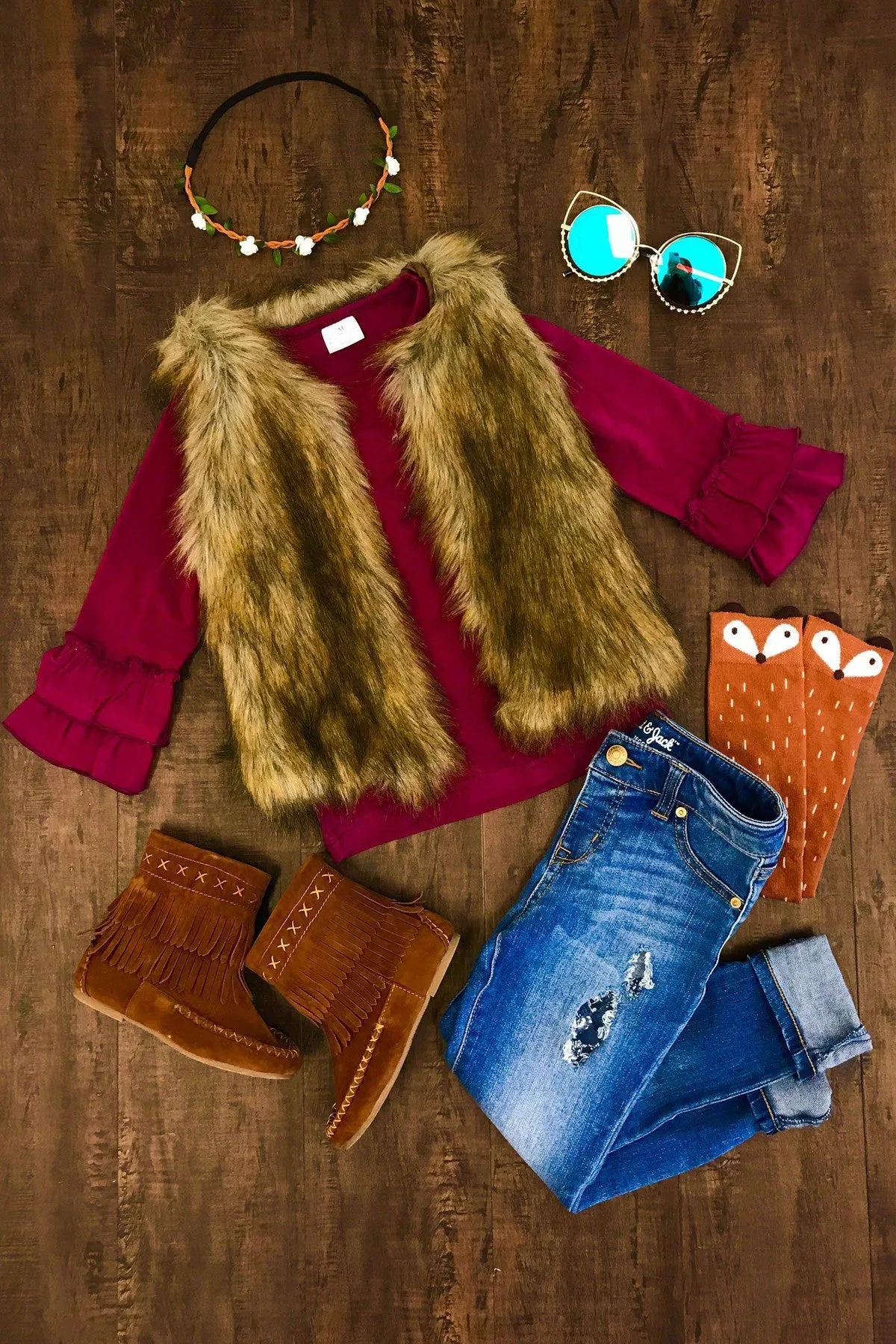 Deluxe Tan Fur Vest