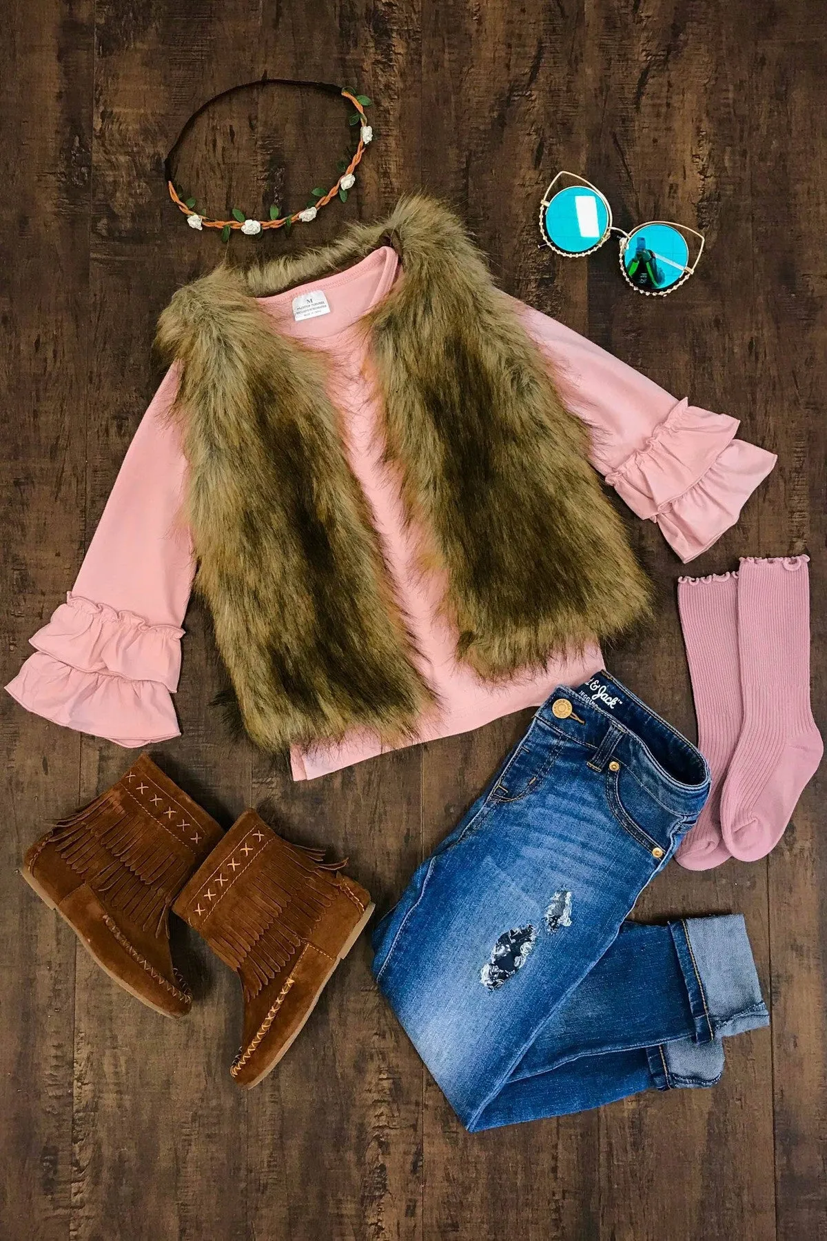 Deluxe Tan Fur Vest