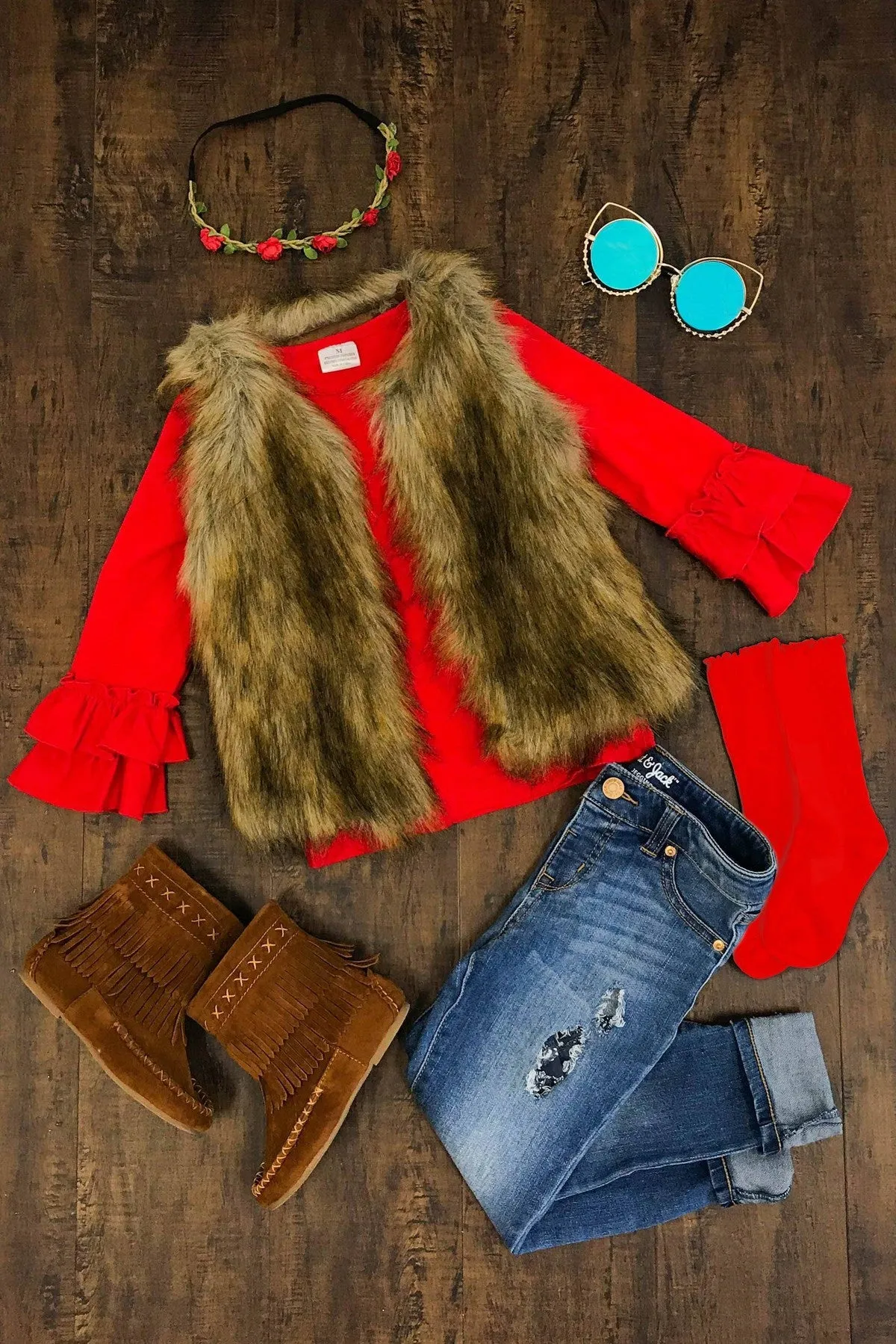 Deluxe Tan Fur Vest