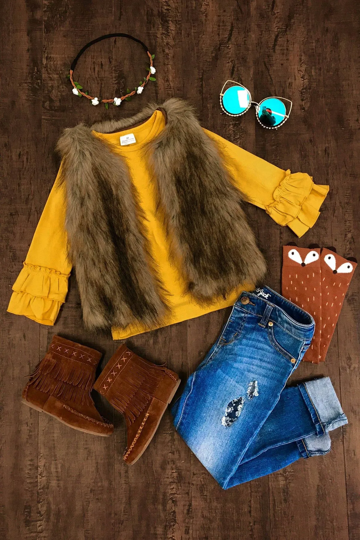 Deluxe Tan Fur Vest