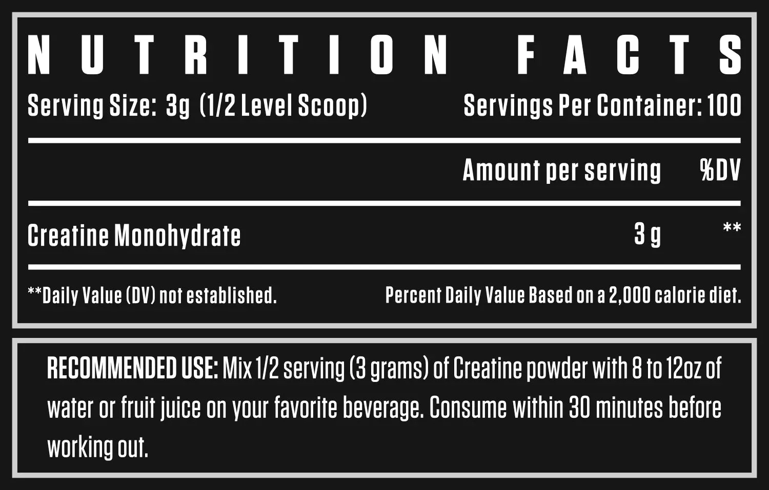 Dexter Jackson Black Series Creatine 300 Gram 100 Serving