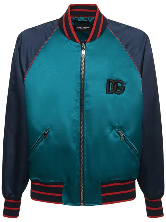 Dolce&amp;Gabbana   Satin sports bomber jacket 