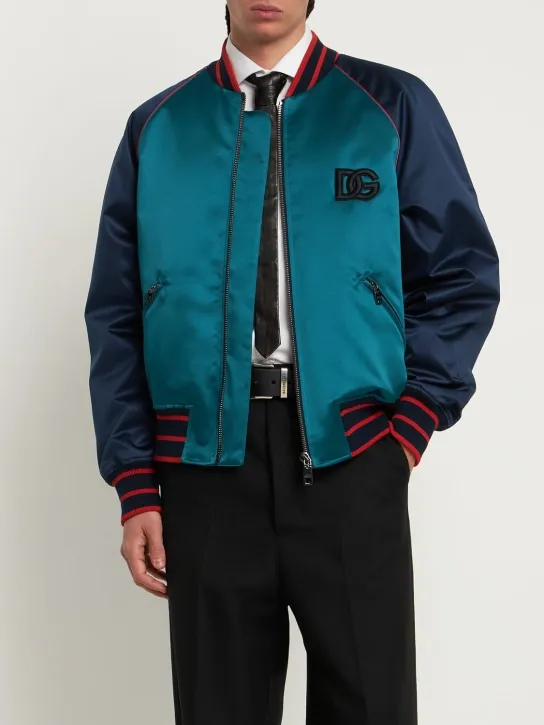 Dolce&amp;Gabbana   Satin sports bomber jacket 