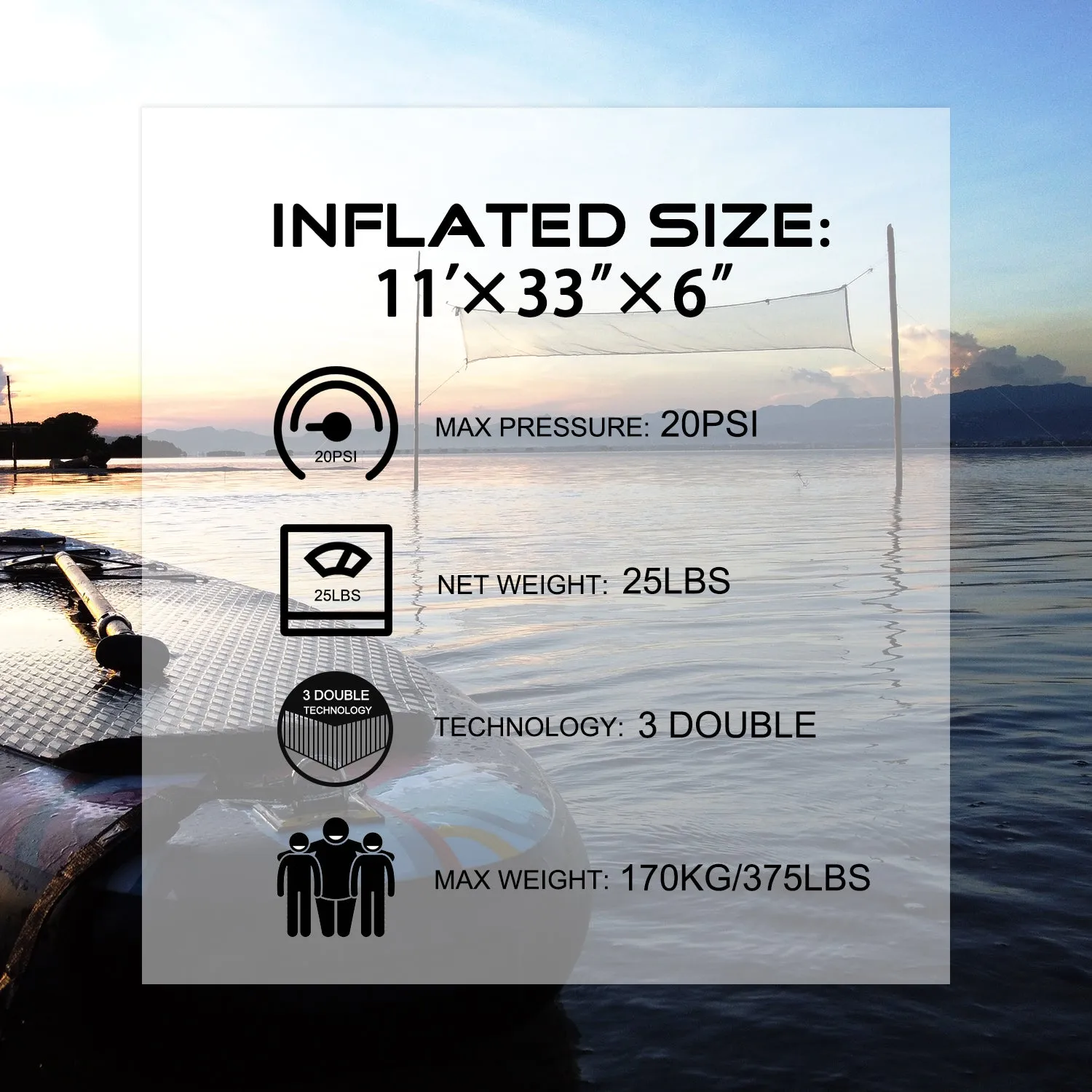 Double Layer Stand Up Paddle Board Sup305/320/355 Inflatable Sup Board