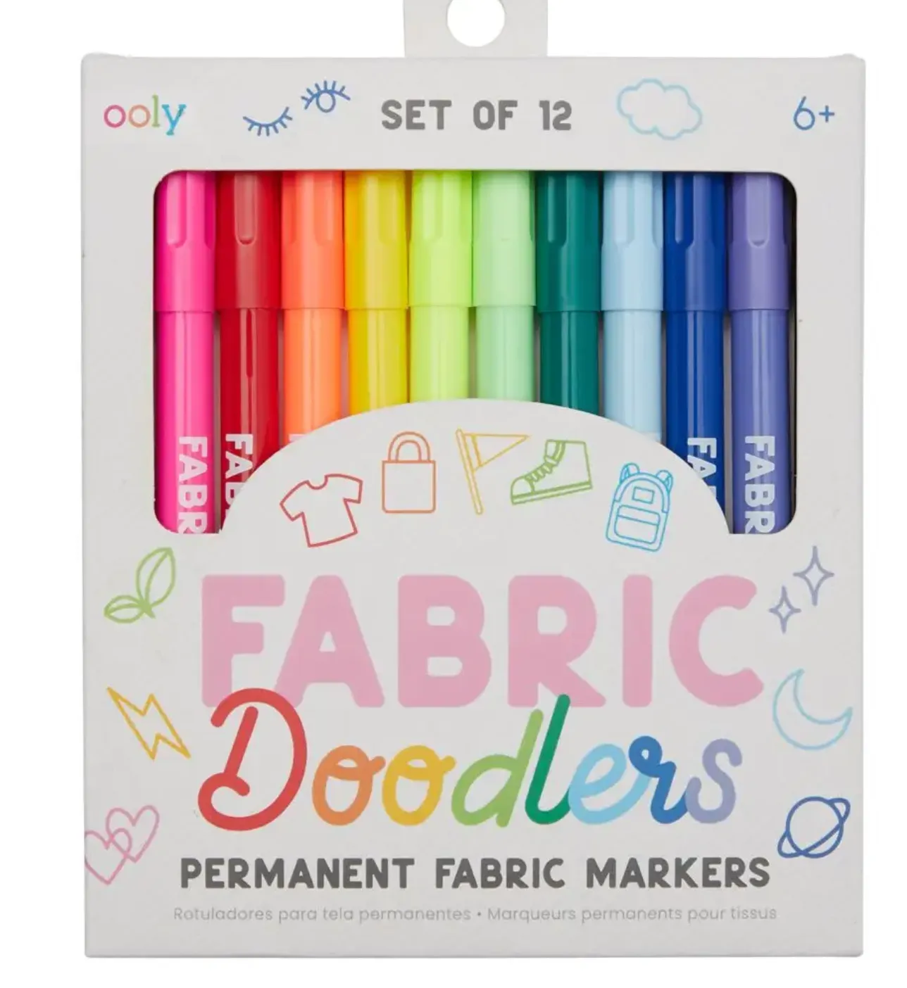 Fabric Doodlers Markers - Set of 12