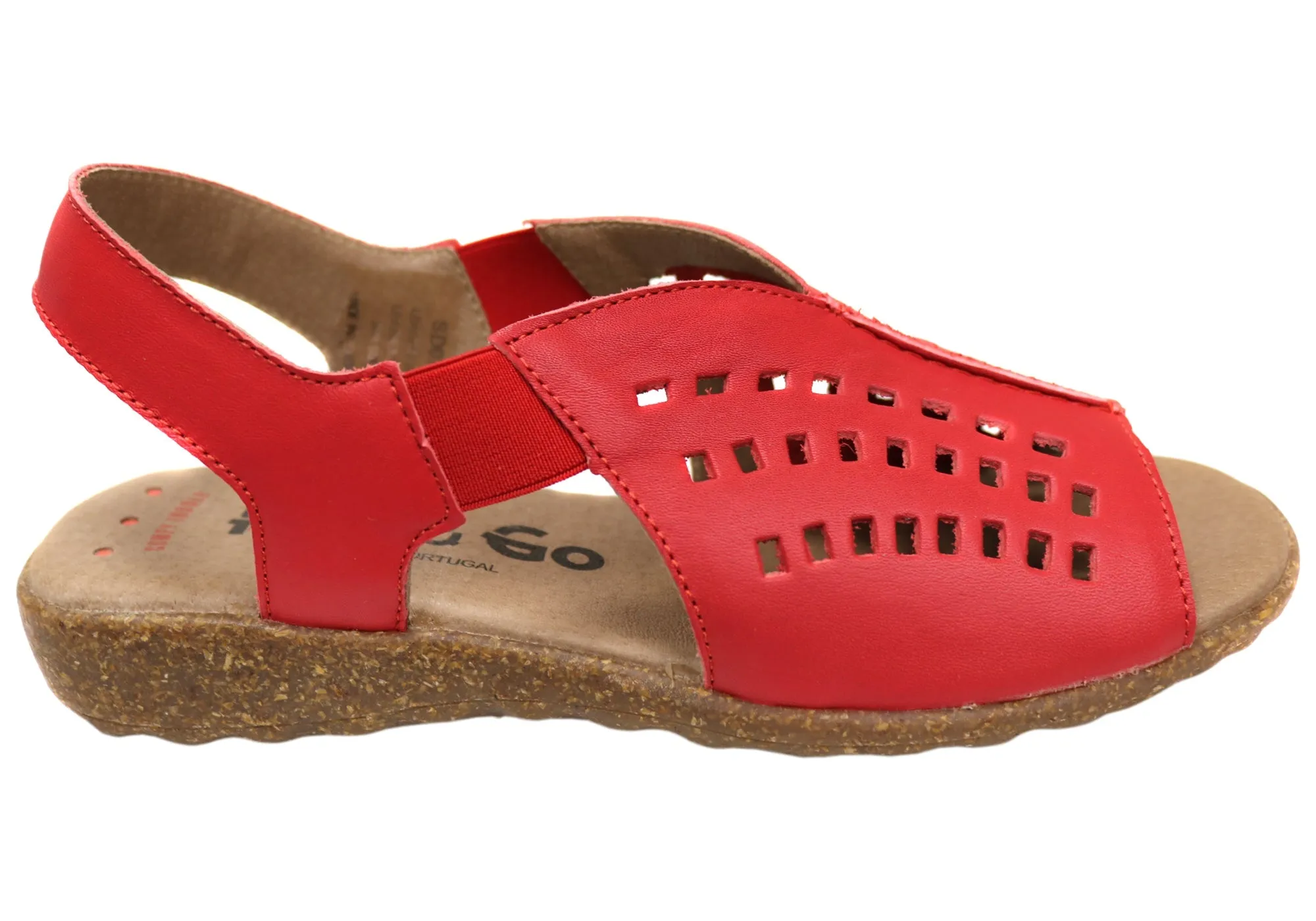 Flex & Go Rochela Womens Comfortable Leather Sandals Made In Portugal