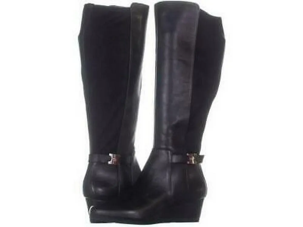 Giani Bernini Womens Catrinaa Leather Round Toe Knee High Fashion Boots, Sz 7