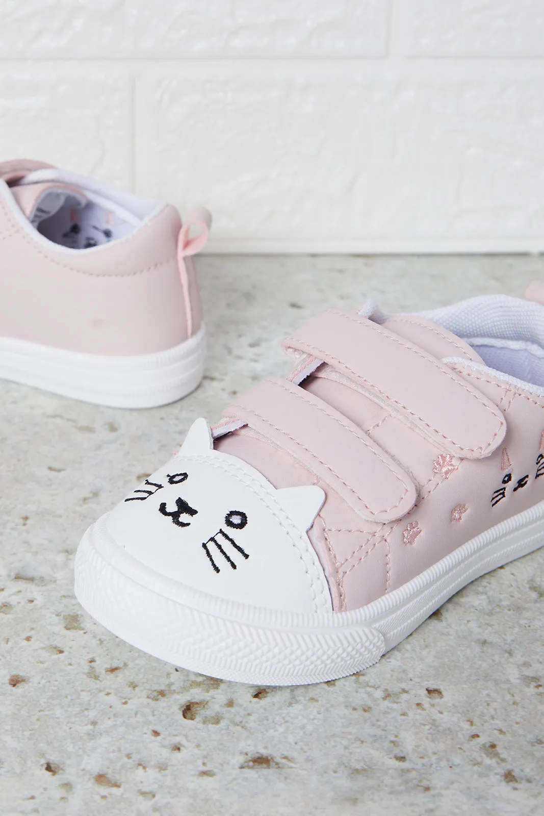 Girls Pink Bunny Themed Pump