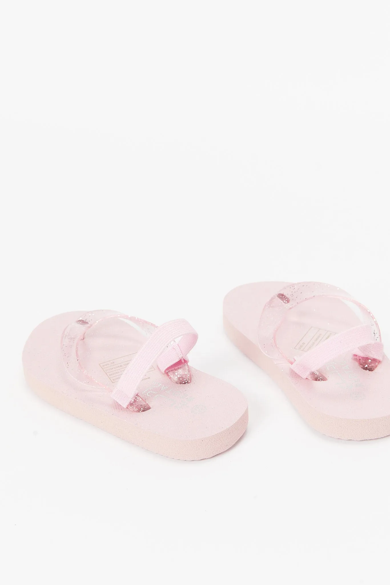 Girls Pink Glitter Sandals